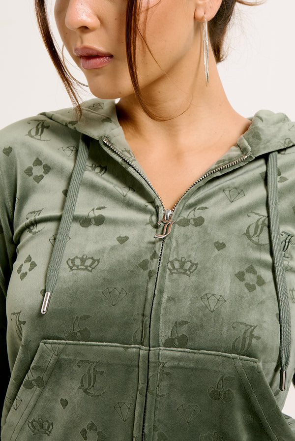 THYME MONOGRAM CLASSIC VELOUR HOODIE