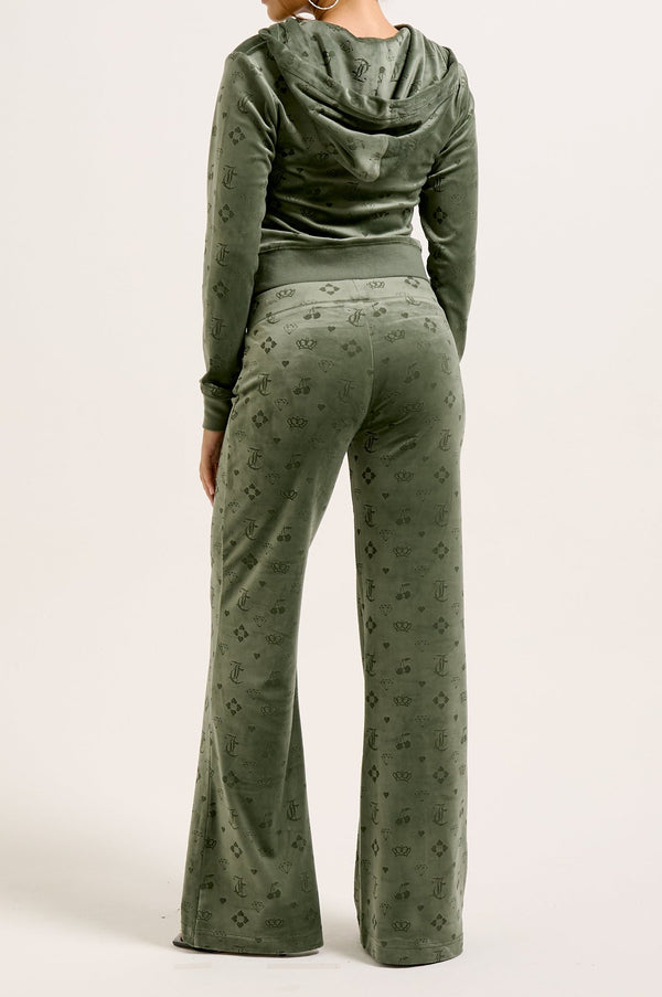 THYME MONOGRAM CLASSIC VELOUR LOW RISE TRACK PANT