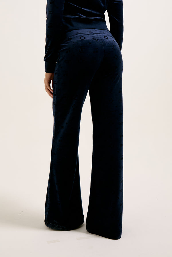 NIGHT SKY MONOGRAM CLASSIC VELOUR LOW RISE TRACK PANT