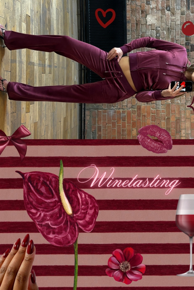 WINETASTING CLASSIC VELOUR DEL RAY POCKETED BOTTOMS
