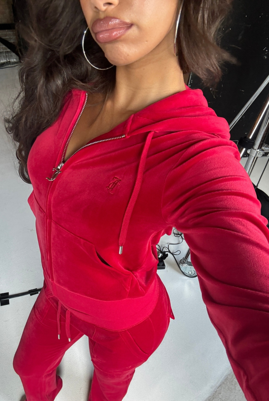 ASTOR RED CLASSIC VELOUR ROBERTSON HOODIE