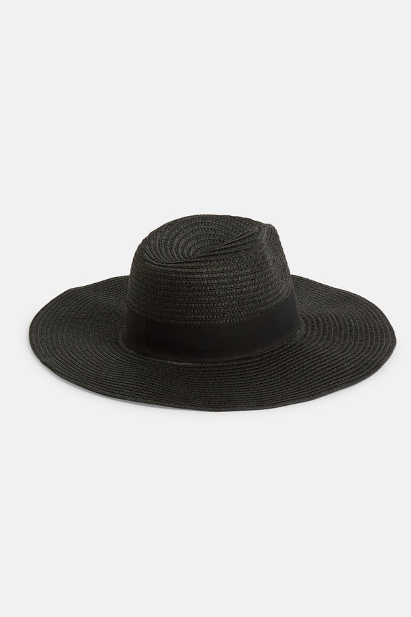 BLACK STRAW COWBOY HAT