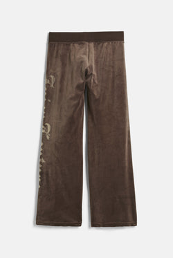 Displays the Java 'Juicy' branded Old Gothic Diamante Og Straight Leg Trackpant
