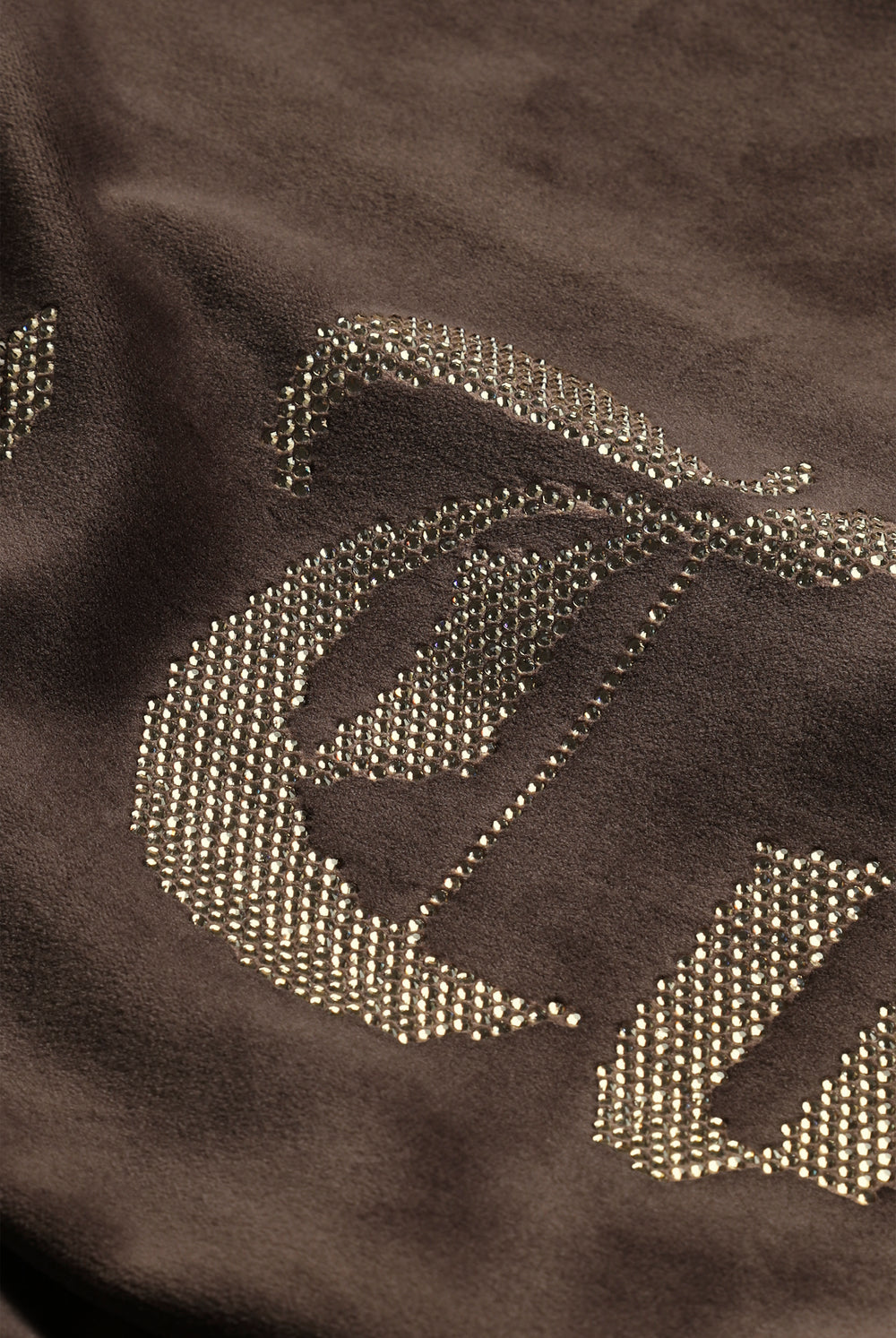 Displays the Java 'Juicy' branded Old Gothic Diamante Og Straight Leg Trackpant featuring the details on the juicy branding 