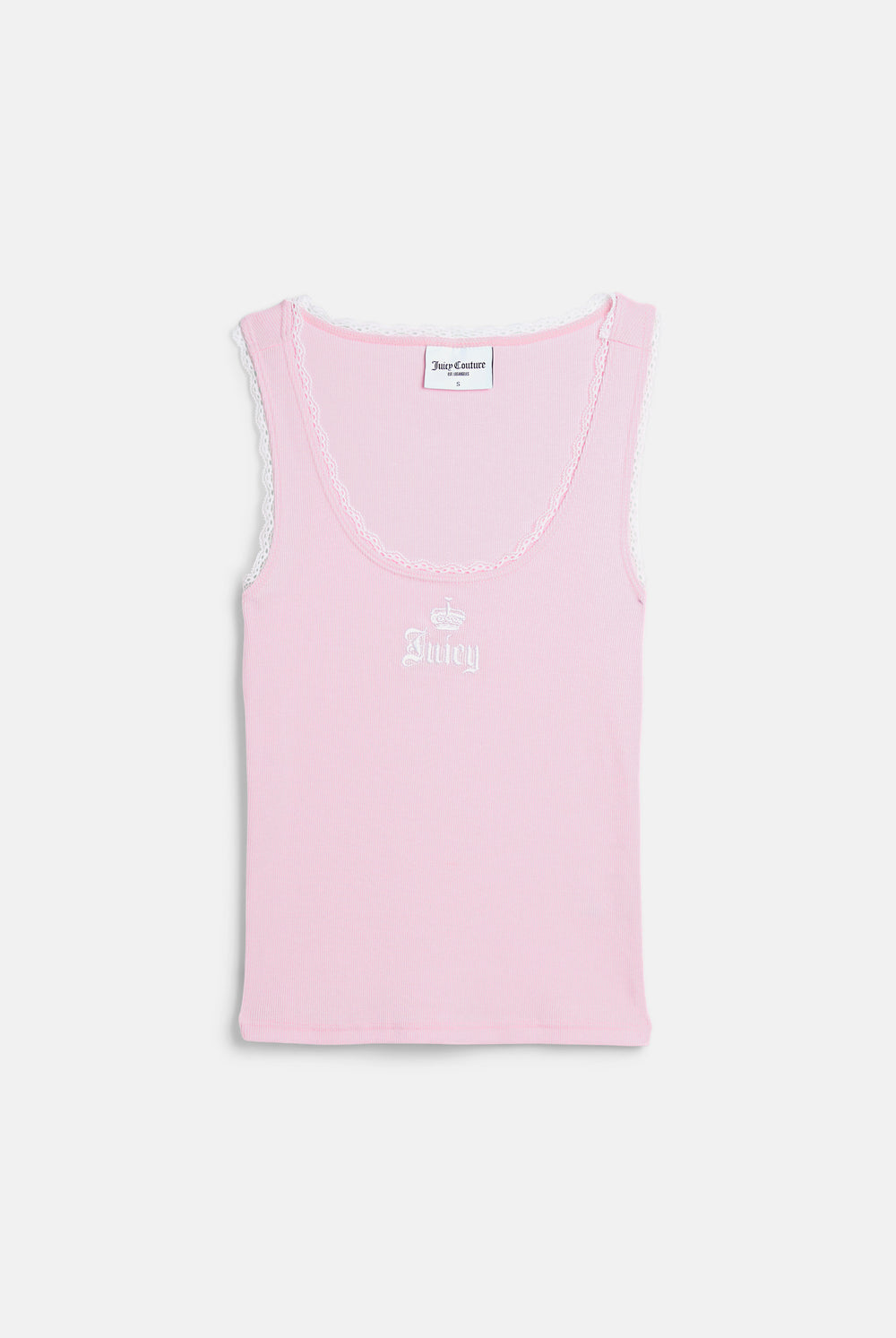 Displays the Cherry Blossom 'Juicy' branded Lace Trim Vest