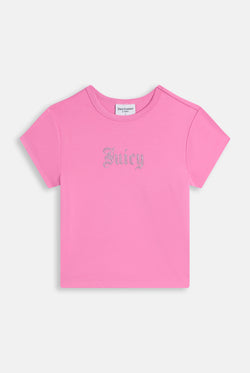 Displays the Wild Orchid 'Juicy' branded Old Gothic Baby T-Shirt