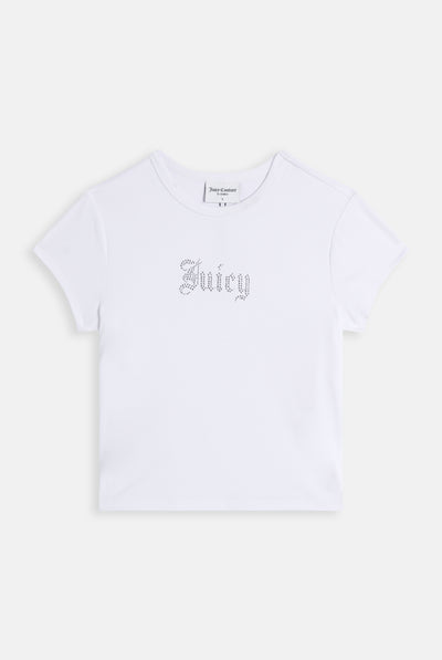 White Old Gothic Diamanté Baby T-Shirt