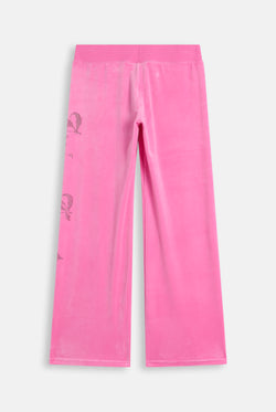 Displays the Wild Orchid 'Juicy' branded Old Gothic Og Straight Trackpant