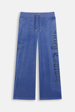 Displays the Greyblue 'Juicy' branded Old Gothic Og Straight Trackpant
