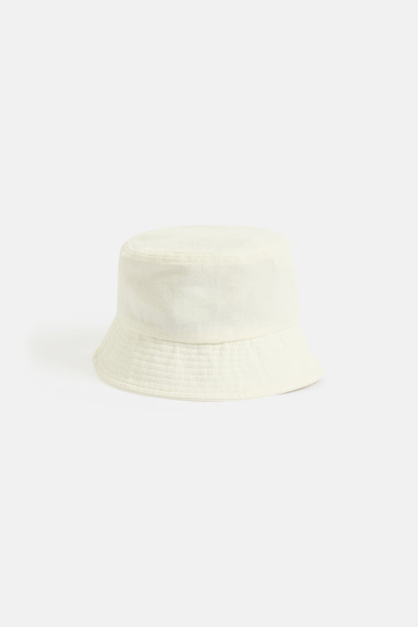 CREAM DENIM BUCKET HAT