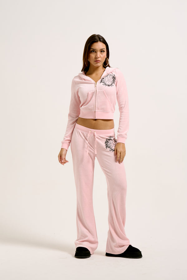 CANDY PINK 'ONCE UPON A TIME' BAMBOO VELOUR HERITAGE HOODIE