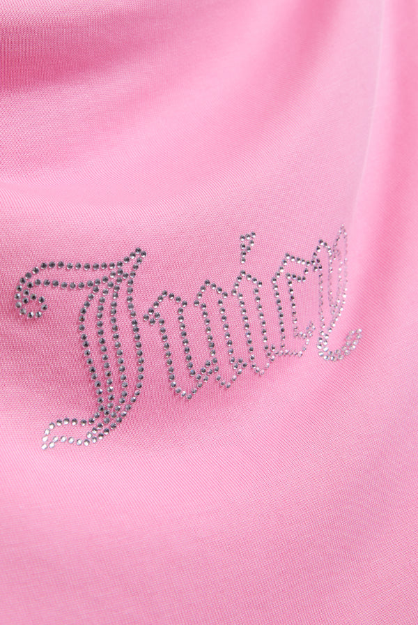 COTTON CANDY OUTLINE DIAMANTE DRAPE TOP