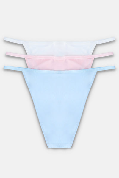 3 PACK PASTEL GLITTER SLOGAN BRIEFS