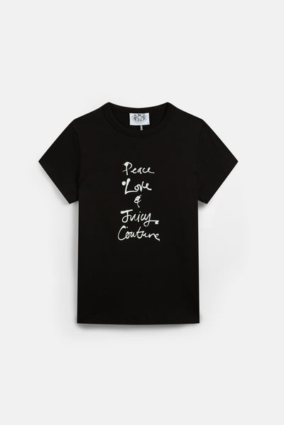 THE ICONS | BLACK PEACE LOVE AND JUICY TEE