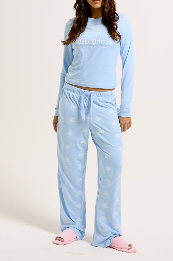 POWDER BLUE PILLOW PRINCESS PYJAMA SET