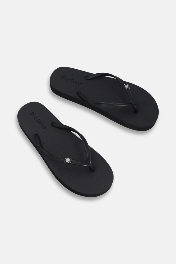 BLACK PLAIN PLATFORM FLIP FLOP
