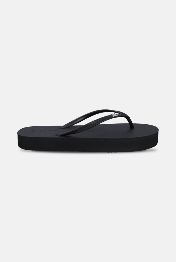 BLACK PLAIN PLATFORM FLIP FLOP