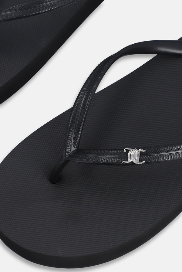 BLACK PLAIN PLATFORM FLIP FLOP