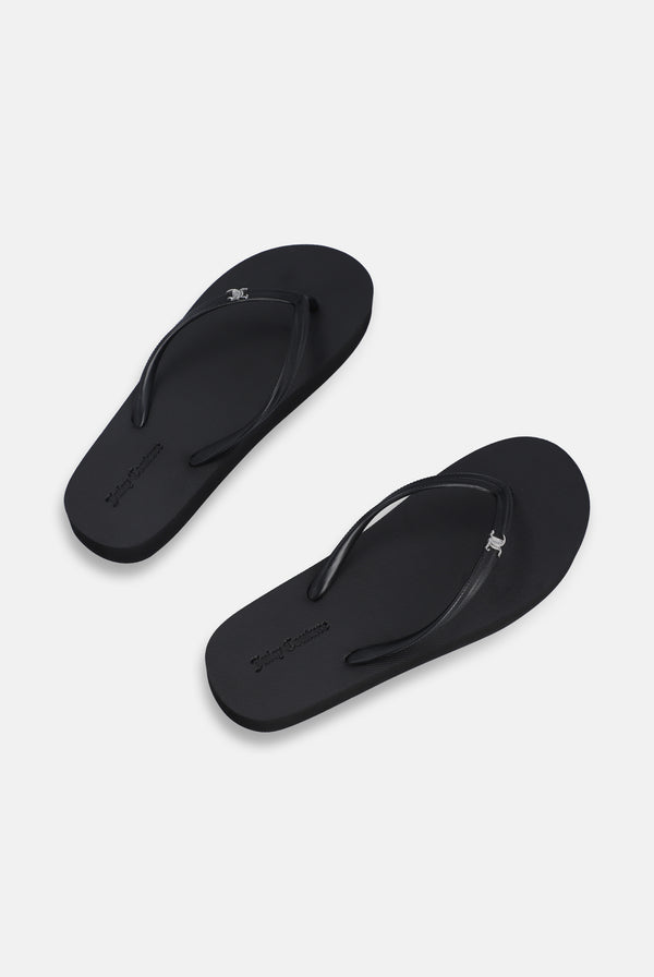 BLACK PLAIN PLATFORM FLIP FLOP