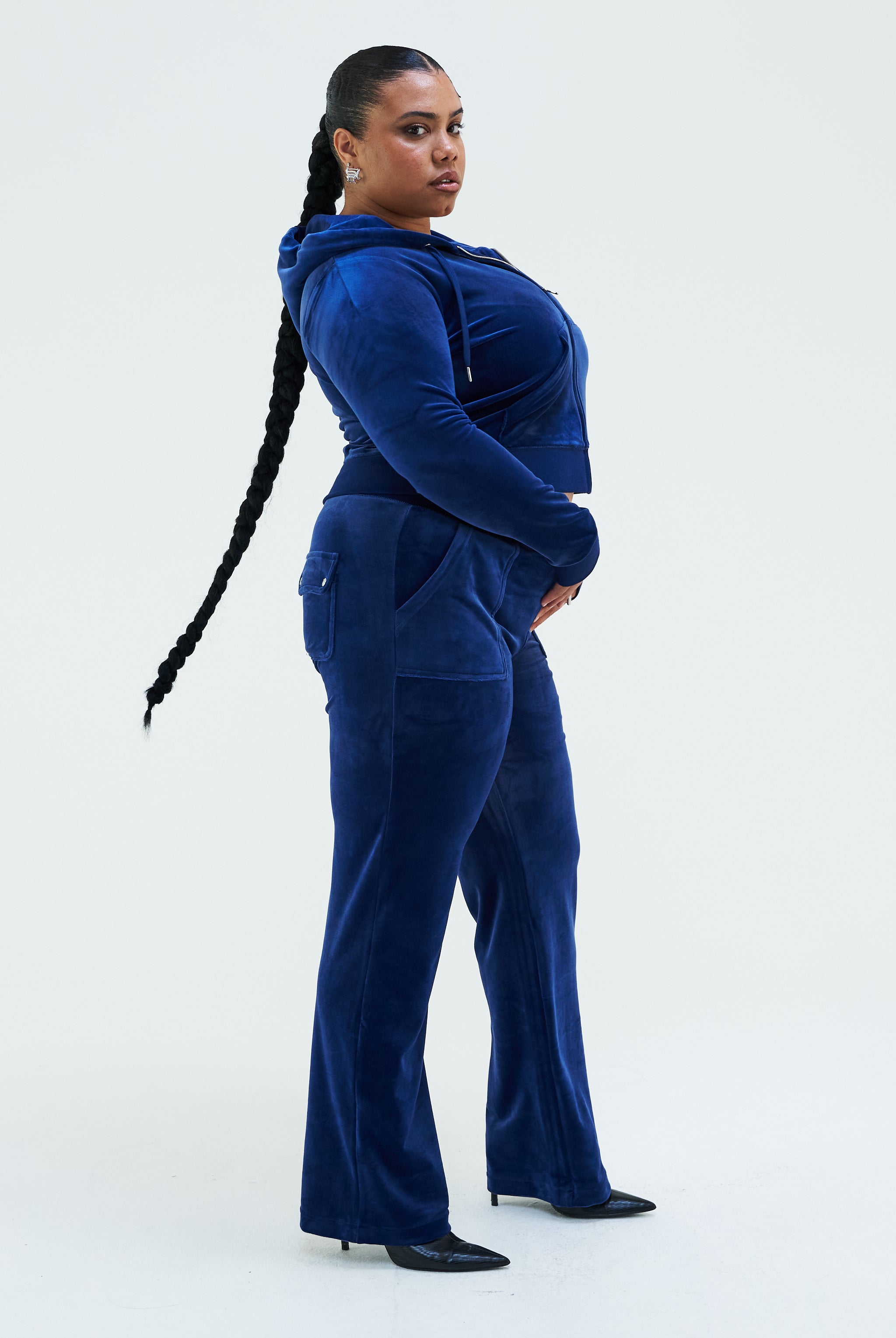 Royal blue sale velour tracksuit