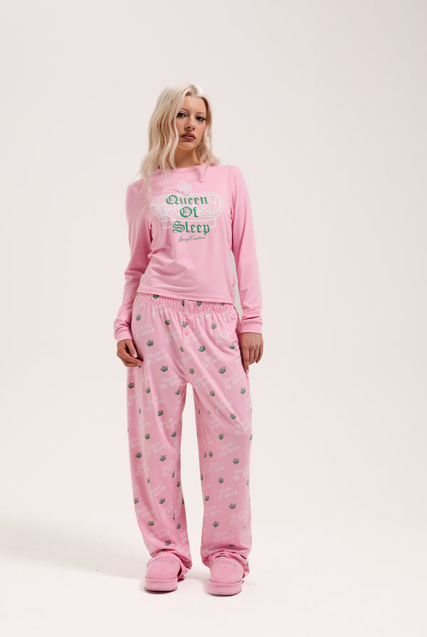 JUICY PINK QUEEN OF SLEEP PYJAMA SET