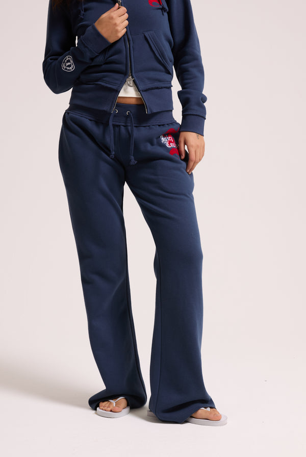 MOOD INDIGO RELAXED FIT FLARE FLEECE TRACKPANT