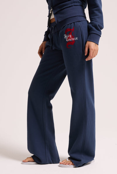MOOD INDIGO RELAXED FIT FLARE FLEECE TRACKPANT