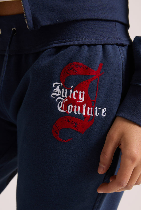 MOOD INDIGO RELAXED FIT FLARE FLEECE TRACKPANT