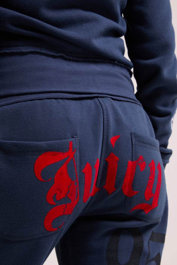 MOOD INDIGO RELAXED FIT FLARE FLEECE TRACKPANT