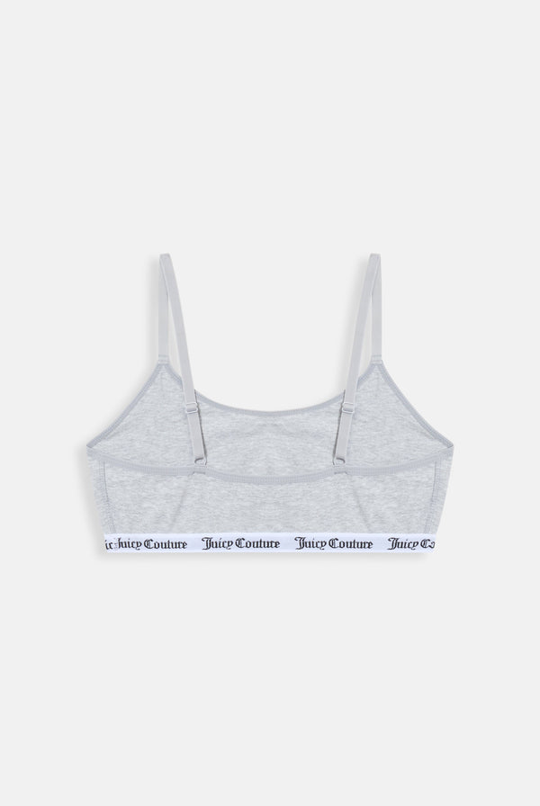 SILVER MARL COTTON SCOOP BRALETTE