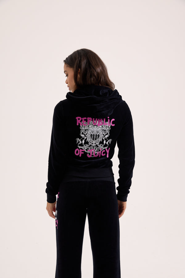 BLACK REPUBLIC OF JUICY HERITAGE HOODIE