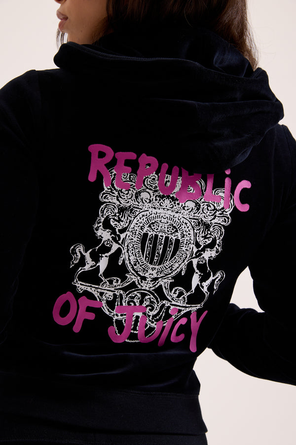BLACK REPUBLIC OF JUICY HERITAGE HOODIE