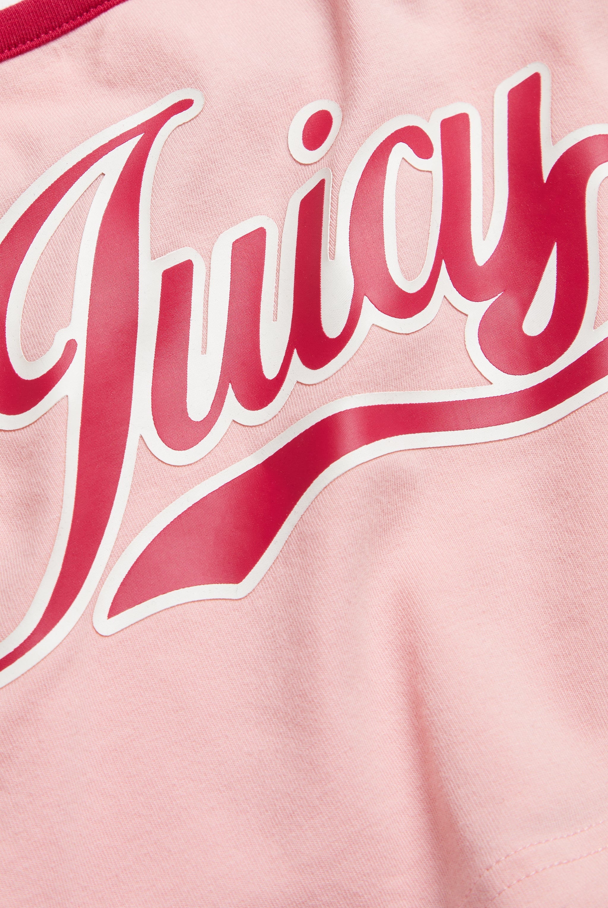 CANDY PINK RETRO LOGO CROPPED STRAP TOP – Juicy Couture UK