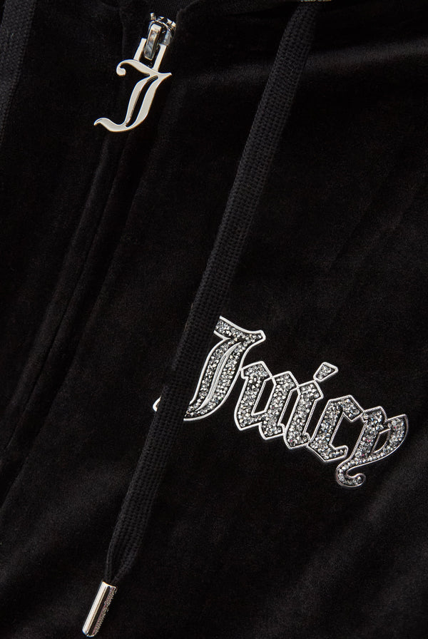 BLACK CAVIAR CLASSIC VELOUR ROBERTSON HOODIE