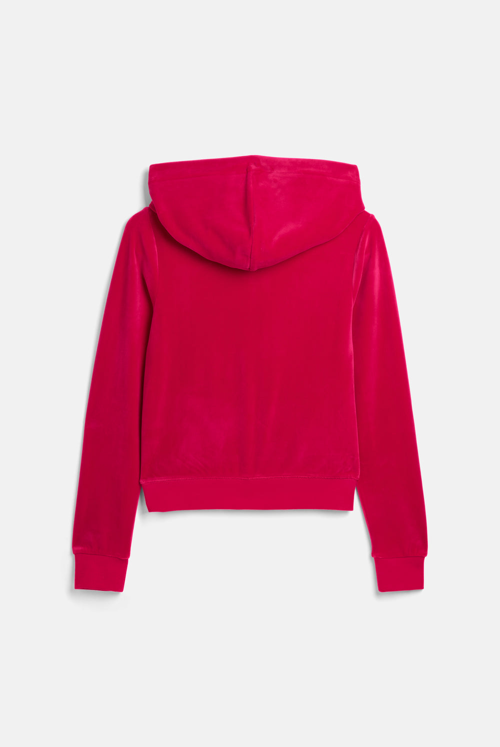 Displays the Persian Red / Gold 'Juicy' branded Classic Velour Robertson Hoodie