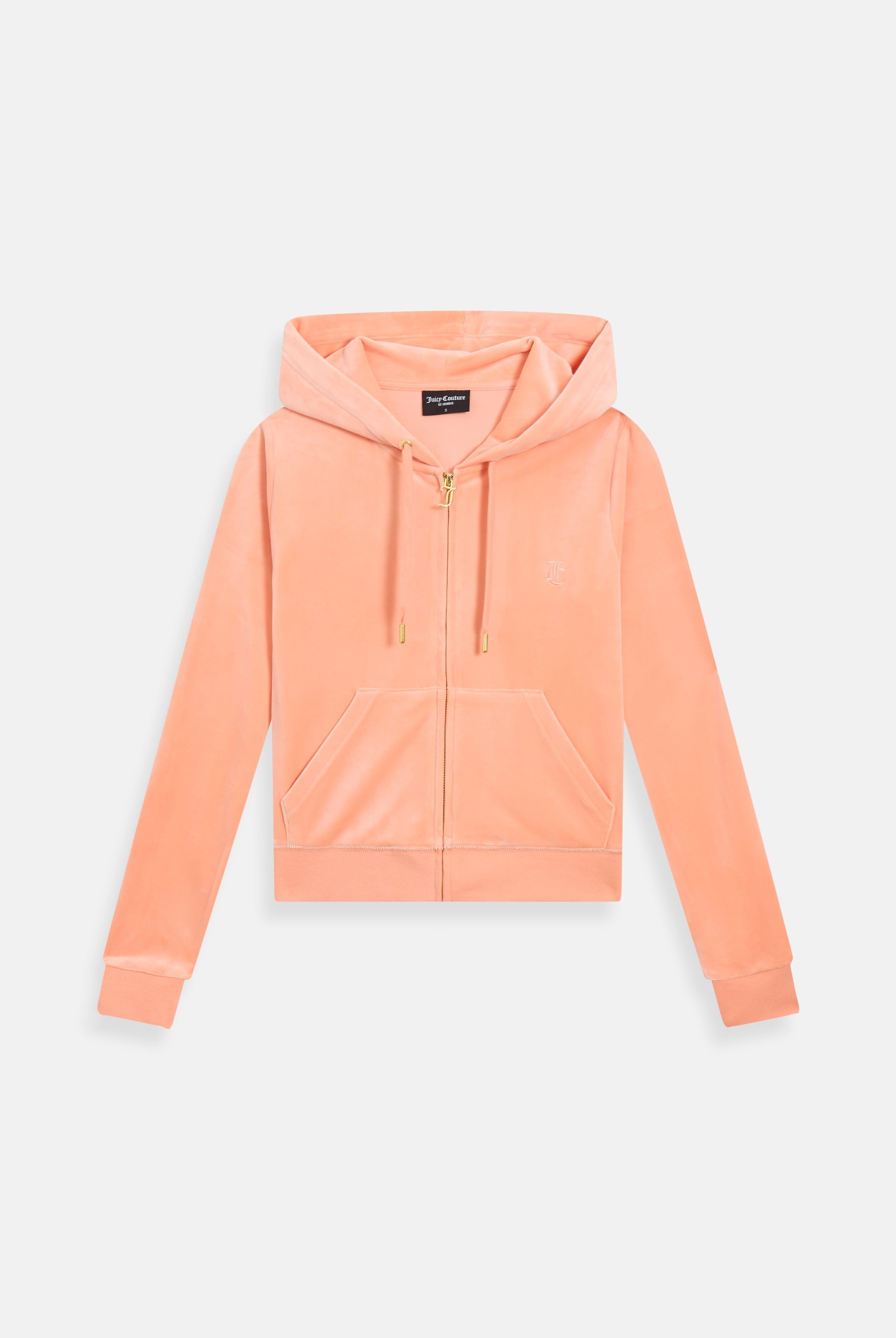 PEACH PINK & GOLD CLASSIC VELOUR ROBERTSON HOODIE – Juicy