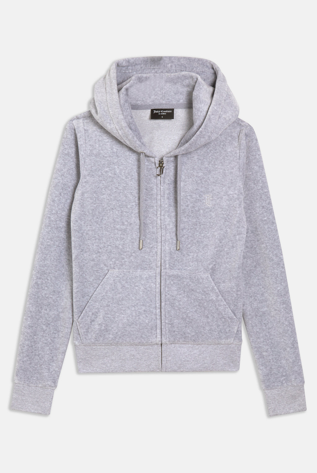 SILVER MARL CLASSIC VELOUR ROBERTSON HOODIE