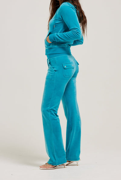 BISQUEY BLUE CLASSIC VELOUR DEL RAY POCKETED BOTTOMS