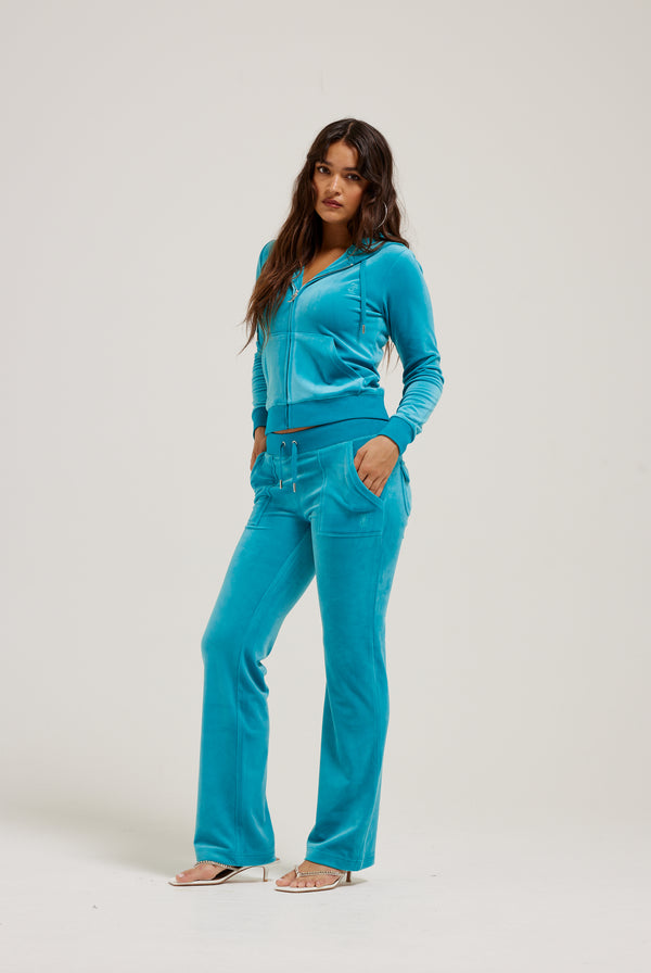 BISQUEY BLUE CLASSIC VELOUR DEL RAY POCKETED BOTTOMS