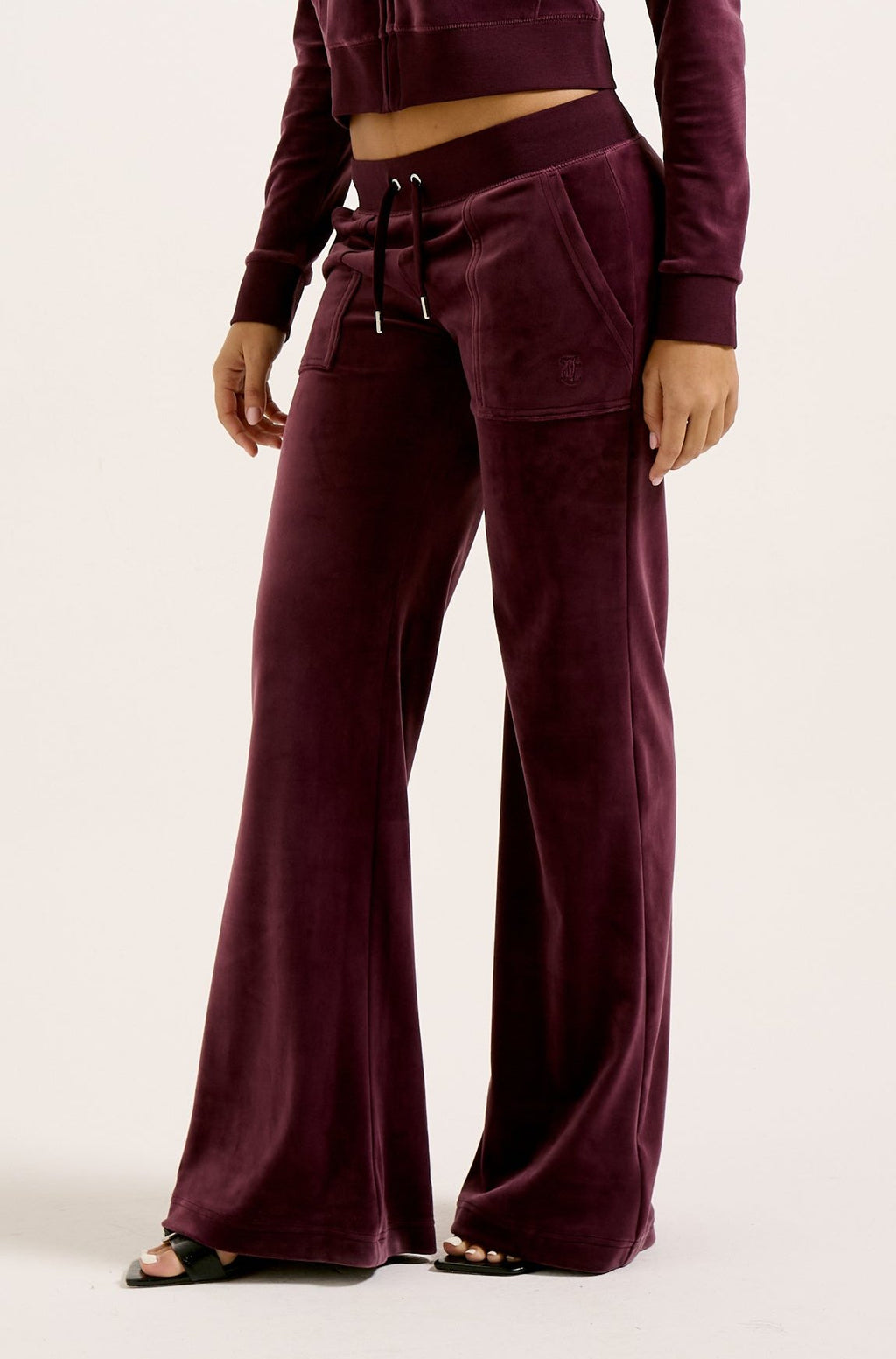 WINETASTING LOW RISE FLARE CLASSIC VELOUR TRACK PANT