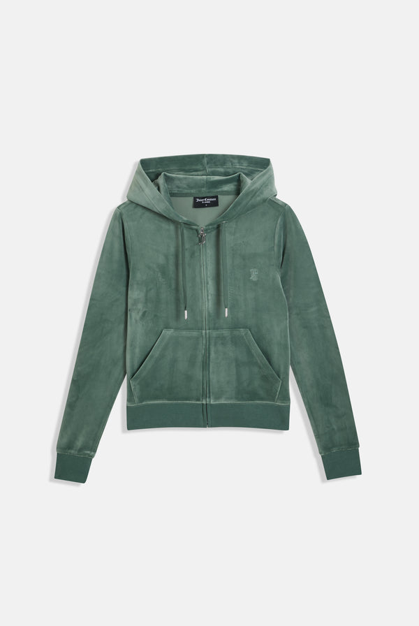 DUCK GREEN CLASSIC VELOUR ROBERTSON HOODIE