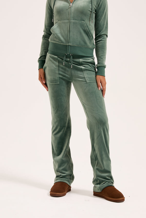 DUCK GREEN CLASSIC VELOUR DEL RAY POCKETED BOTTOMS