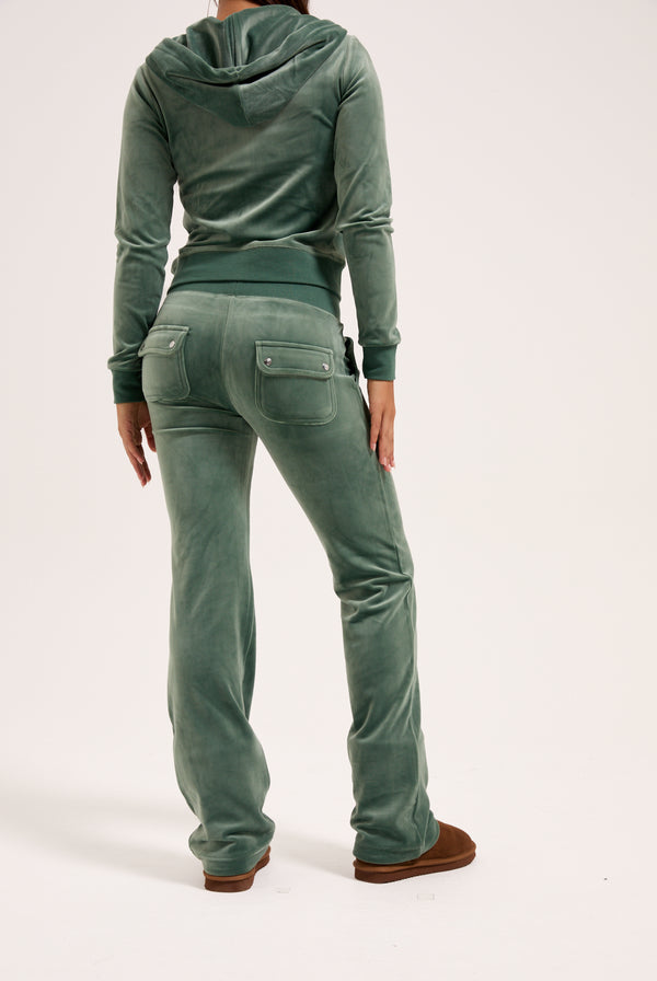 DUCK GREEN CLASSIC VELOUR DEL RAY POCKETED BOTTOMS