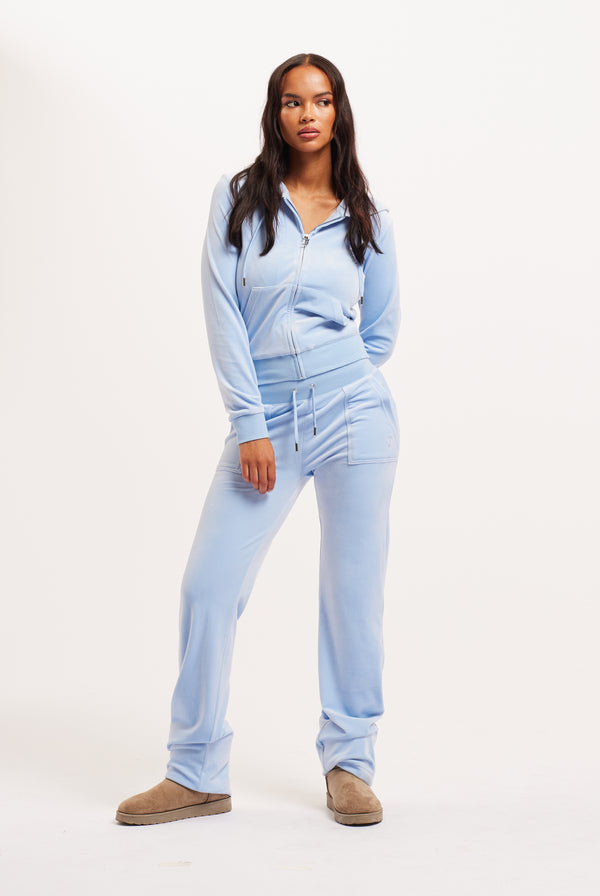 POWDER BLUE CLASSIC VELOUR DEL RAY POCKETED BOTTOMS