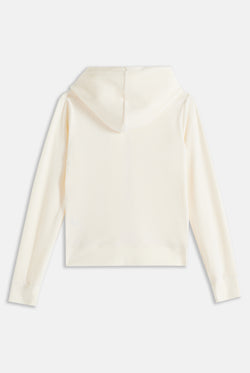 Displays the Cream & Gold 'Juicy' branded velour Robertson hoodie 