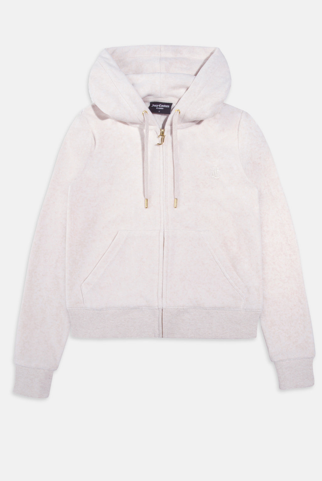 OATMEAL MARL & GOLD COTTON VELOUR ROBERTSON HOODIE