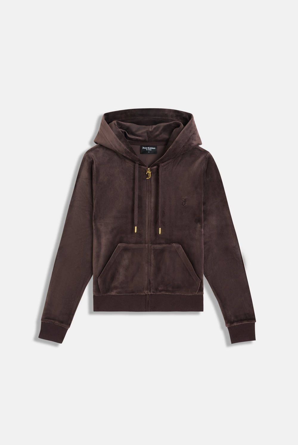 Displays the Java & Gold 'Juicy' branded classic velour Robertson hoodie 