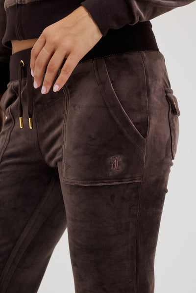 JAVA & GOLD CLASSIC VELOUR DEL RAY POCKETED BOTTOMS
