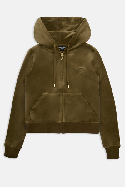 DARK OLIVE & GOLD CLASSIC VELOUR ROBERTSON HOODIE