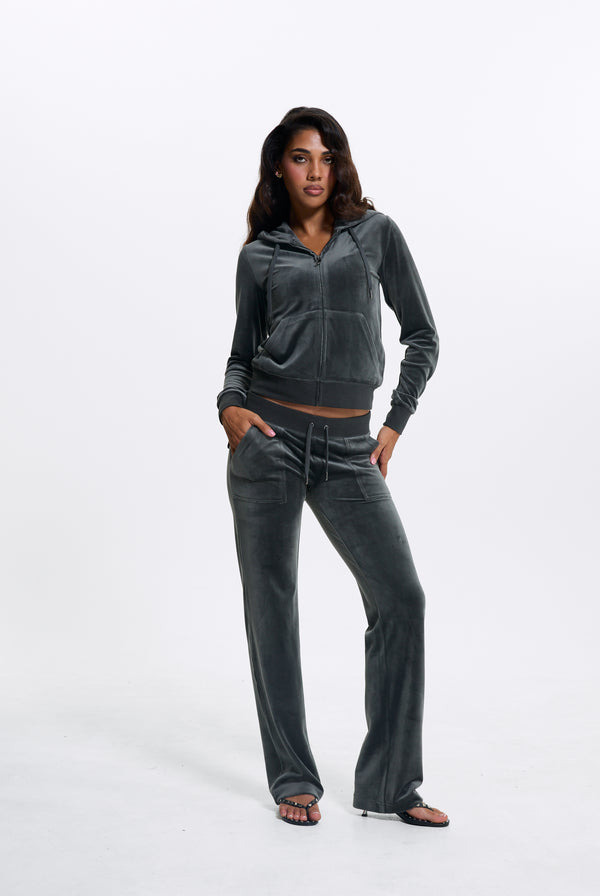 Raven / Gunmetal Classic Velour Del Ray Pocketed Bottoms